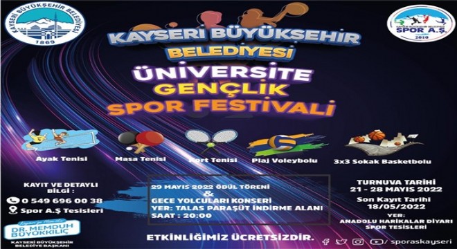Büyükşehirden Üniversite Gençlik Spor Festivali
