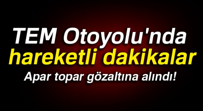 TEM Otoyolu nda şüpheli kamyon hareketliliği