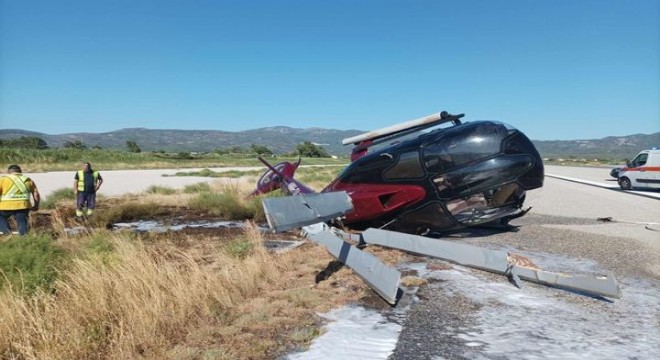 Türk helikopteri Samos Adası nda düştü