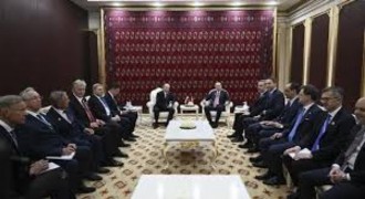 Erdoğan, Aşkabat’ta Putin, Berdimuhamedov ve Şerif ile Görüştü